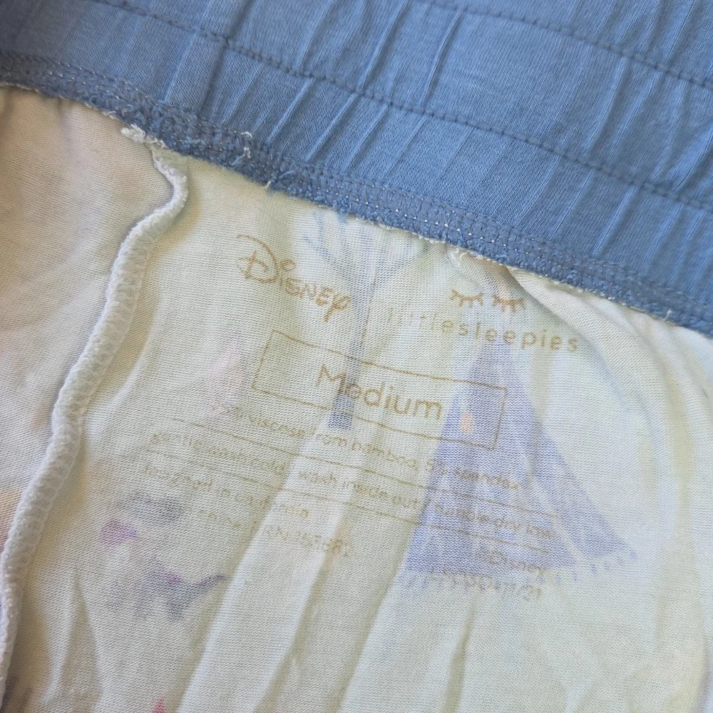 Little Sleepies Blue Pajama Frozen Elsa Pants Sz M - Picture 2 of 4